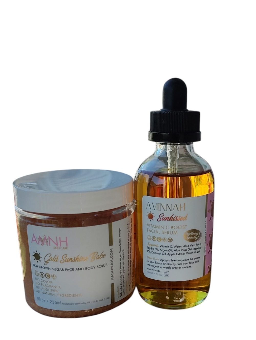 AMINNAH Sunkissed Vitamin C Boost Facial Serum - Golden Yellow